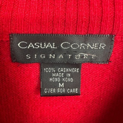 Maglione Vintage Casual Angolo Cashmere M Rosso Pullover Luminoso - Foto 2 di 10