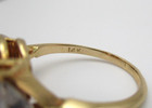 14K Yellow Gold Pink & White Stone Ring Size 6 [R309] — photo 9