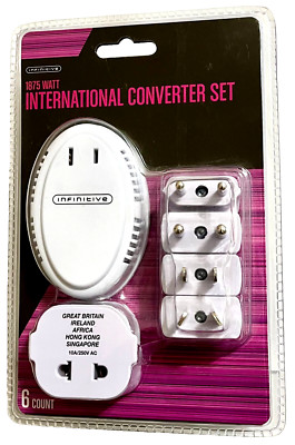 INFINITIVE 1875 WATT INTERNATIONAL CONVERTER 6-COUNT SET