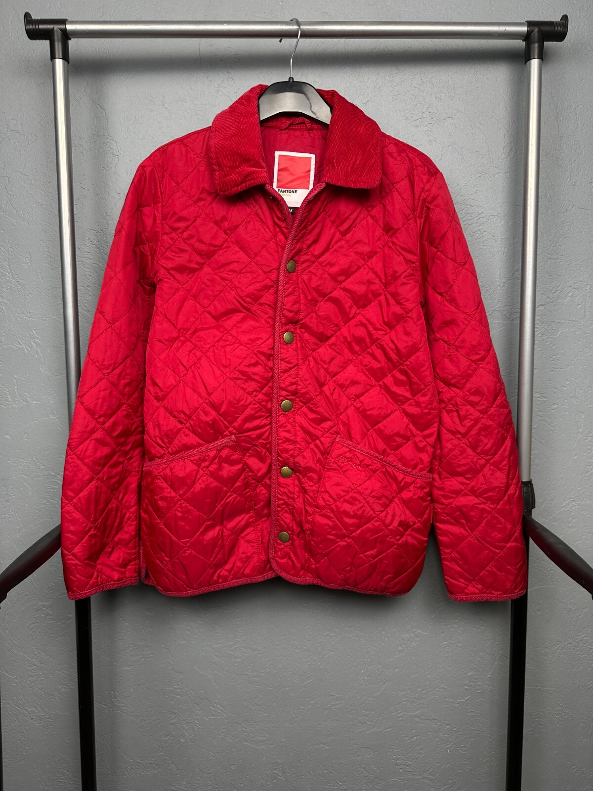 Barbour Pantone Mens Quilted Tony Jacket Medium Size M Navy Blue