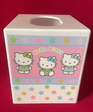 Hello Kitty Tissue Cover Box Holder Plastic Cube Vintage Sanrio