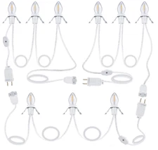 Accessory Cord with 3 LED Light Bulbs, 8.2 Ft Indoor Blow Mold Light Cord