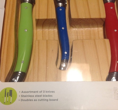 True Brands Fresco Enamel Cheese Knives Set, Set of 4 - 3075 - Picture 4 of 6