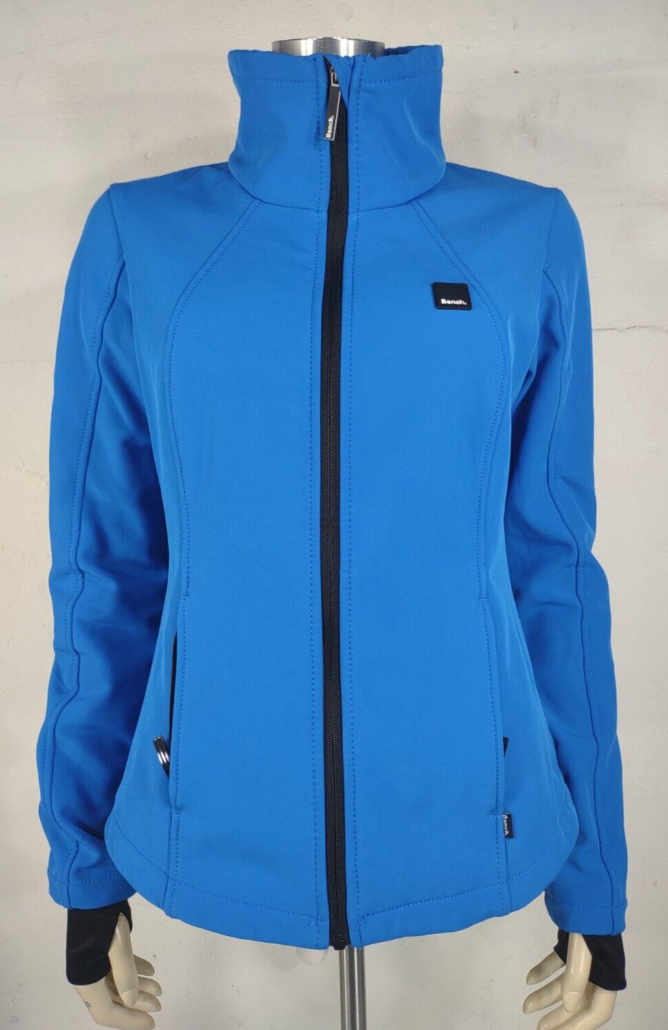 Bench blue black full zip lightweight softshell jacket ladies Medium