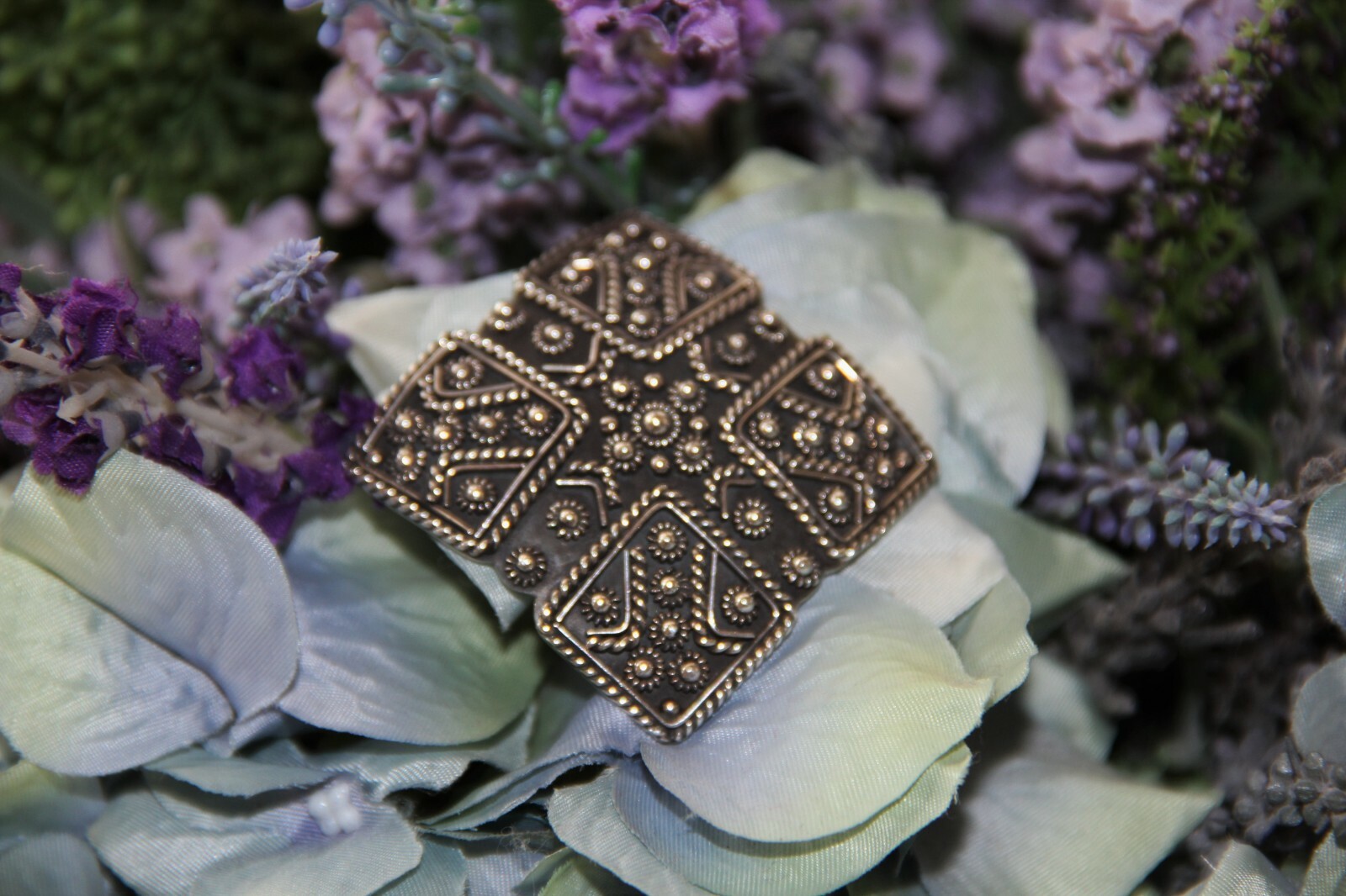 Sterling Silver Intricate Dot Pattern Pin/Brooch.… - image 11