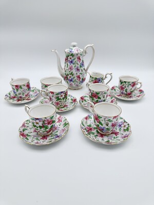 Vintage Royal Albert Summer Glory Kaffeeservice. Afternoon Tea