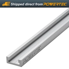 POWERTEC 71167 Miter T-Track for Woodworking, 48-Inch, Grey, 1PK