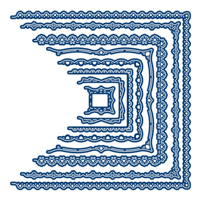 Zerfetzte Spitze ZIERLICHE QUADRATISCHE KARTENFORMEN Handwerk Stanzformen Set TLD567 KOSTENLOSER UK-VERSAND & VERPACKUNG