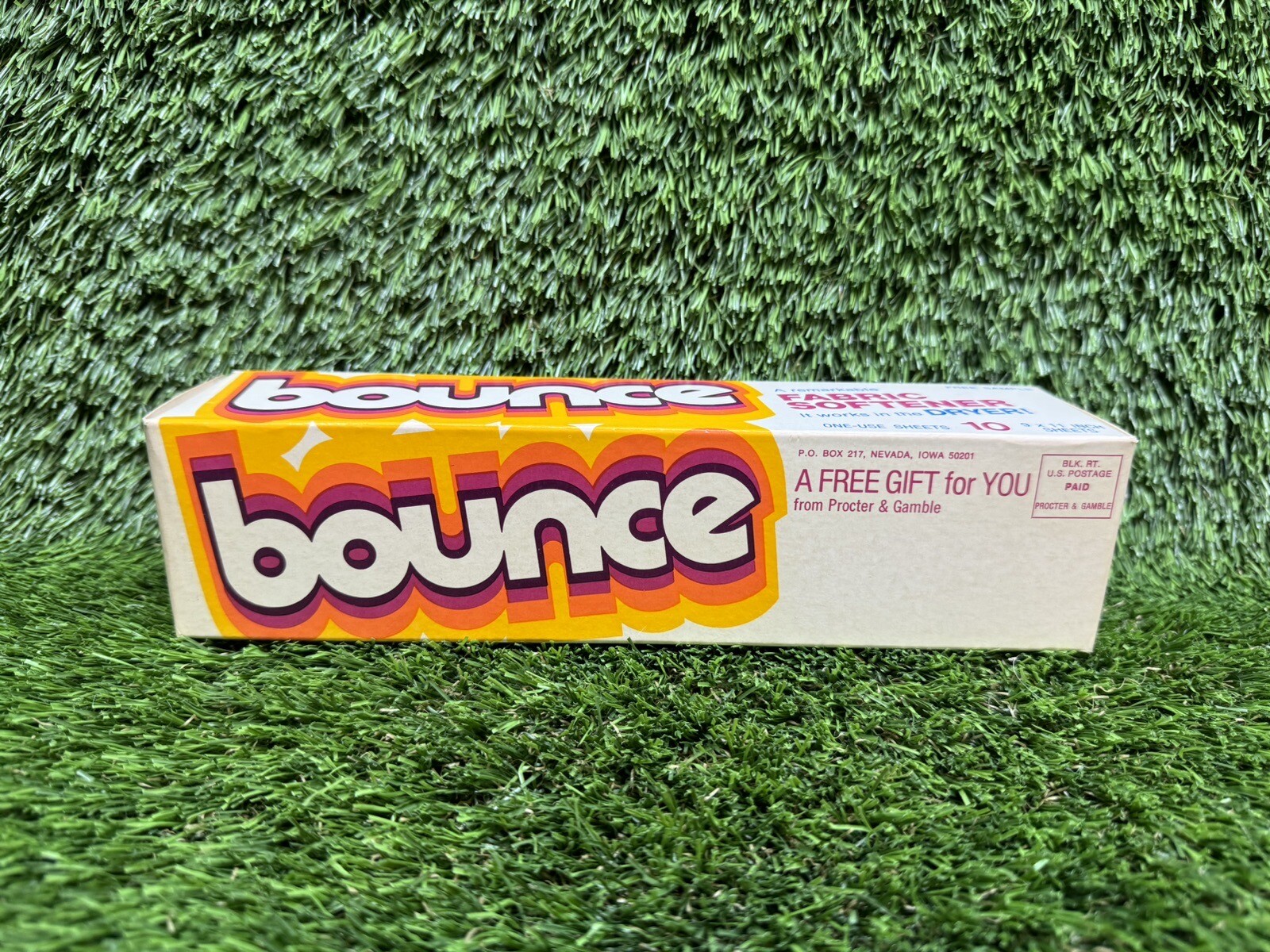 BOUNCE Fabric Softener 10 Dryer Sheets Outdoor Fresh Movie TV Prop Box Vintage