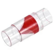 Non Return One Way Check Valve 28mm Dia. Hose Connector Plastic Red Clear