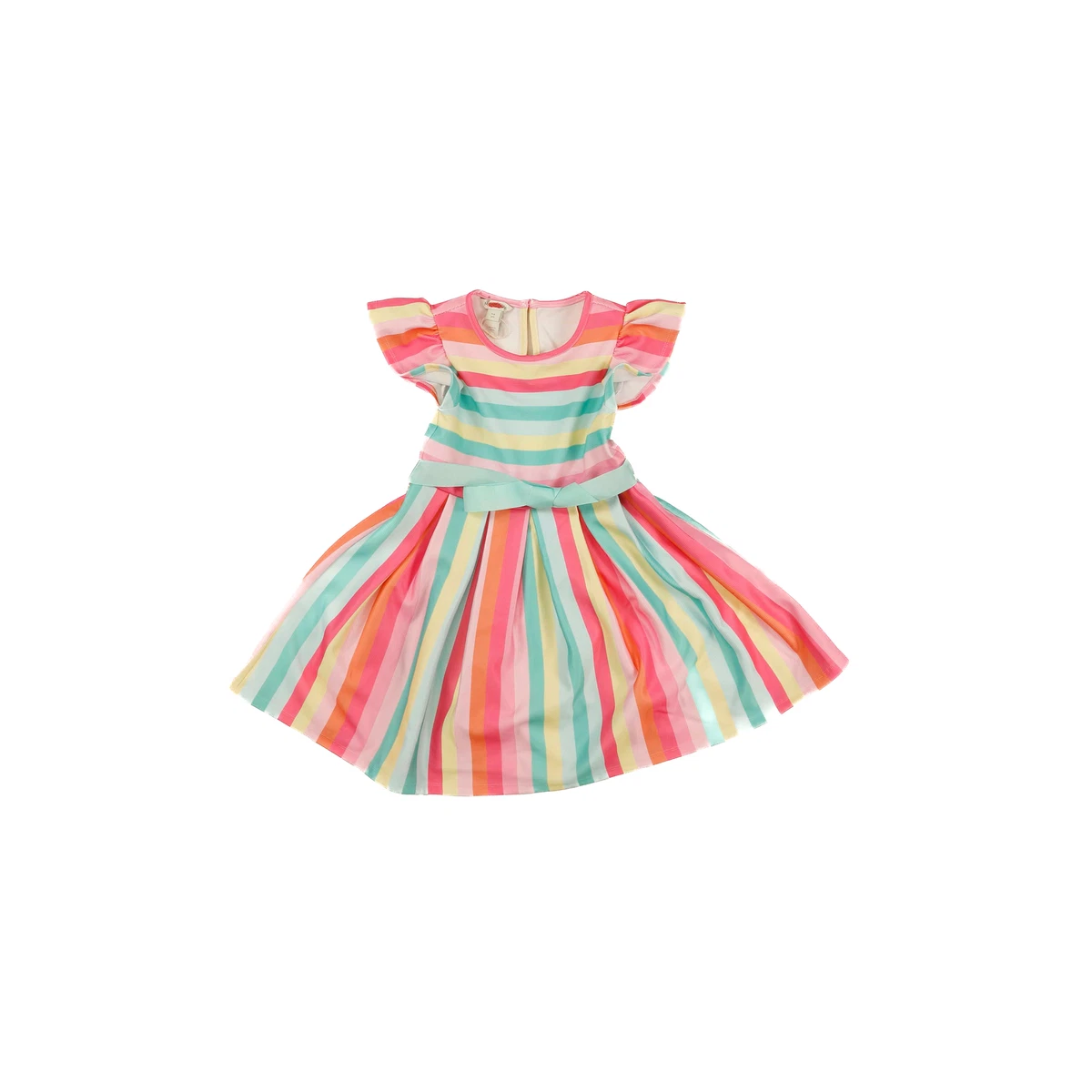 Monsoon Girls Dress Baby Ponte Bright Stripe Dress Multi Size UK 5