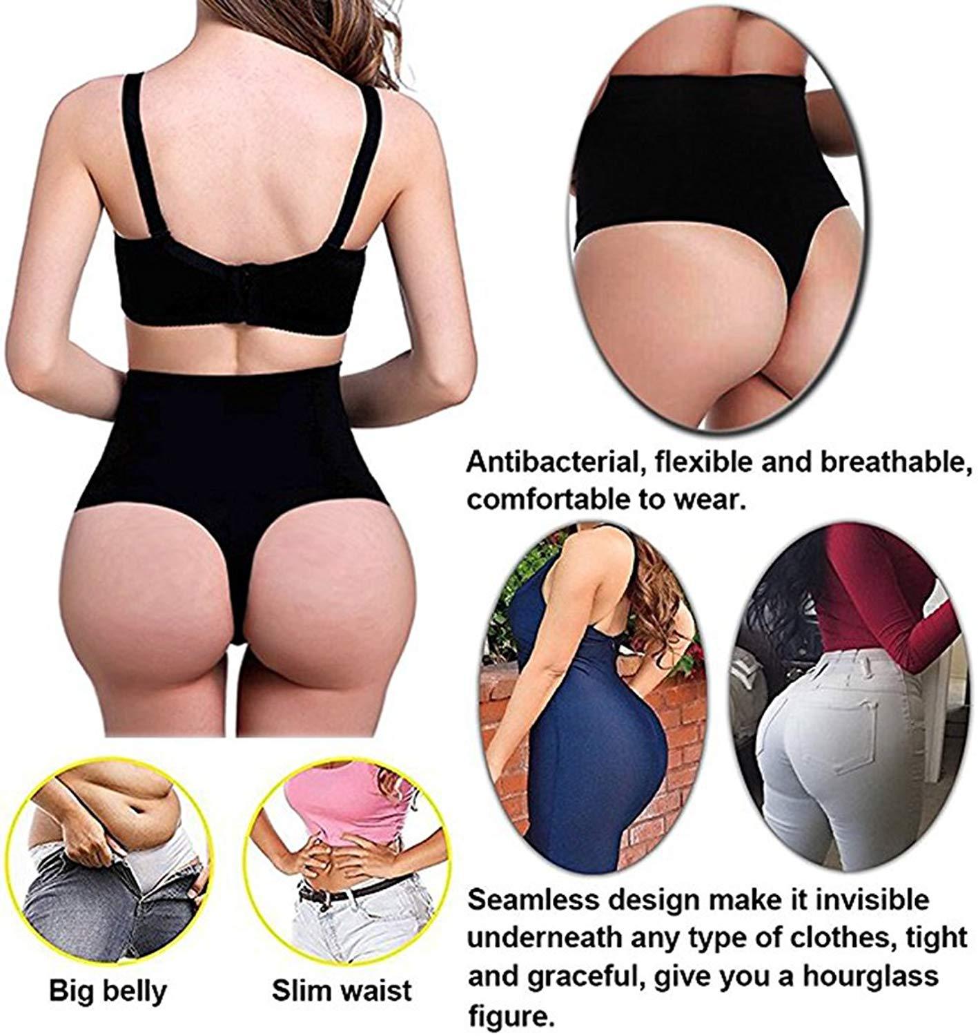 Women High Waist Tummy Control Thong G Strings Butt Lifter Body Shaper Underwear eBay