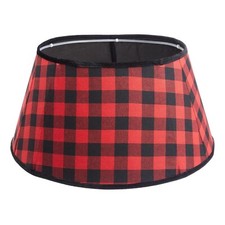 Holiday Time Red and Black Buffalo Check Stand Band Christmas Tree Stand Cover
