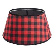 Holiday Time Red and Black Buffalo Check Stand Band Christmas Tree Stand Cover