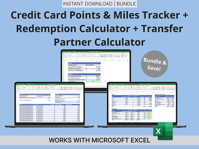 Credit Card Points Tracker, Transfer Partner Calc, Redemption Calc - Travel Hack