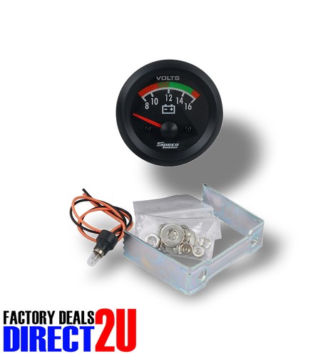 MaxTow Double Vision Volt Gauge – 8-18V, Analog & Digital Display, Green LED, 2-1/16\" For Trucks