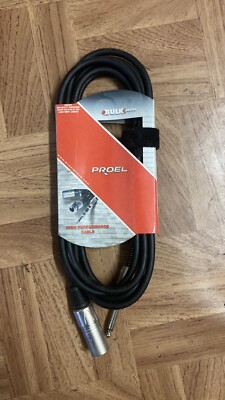 4x 6m Proel Xlr Male To Ts Jack Mikrofon Audio Kabel