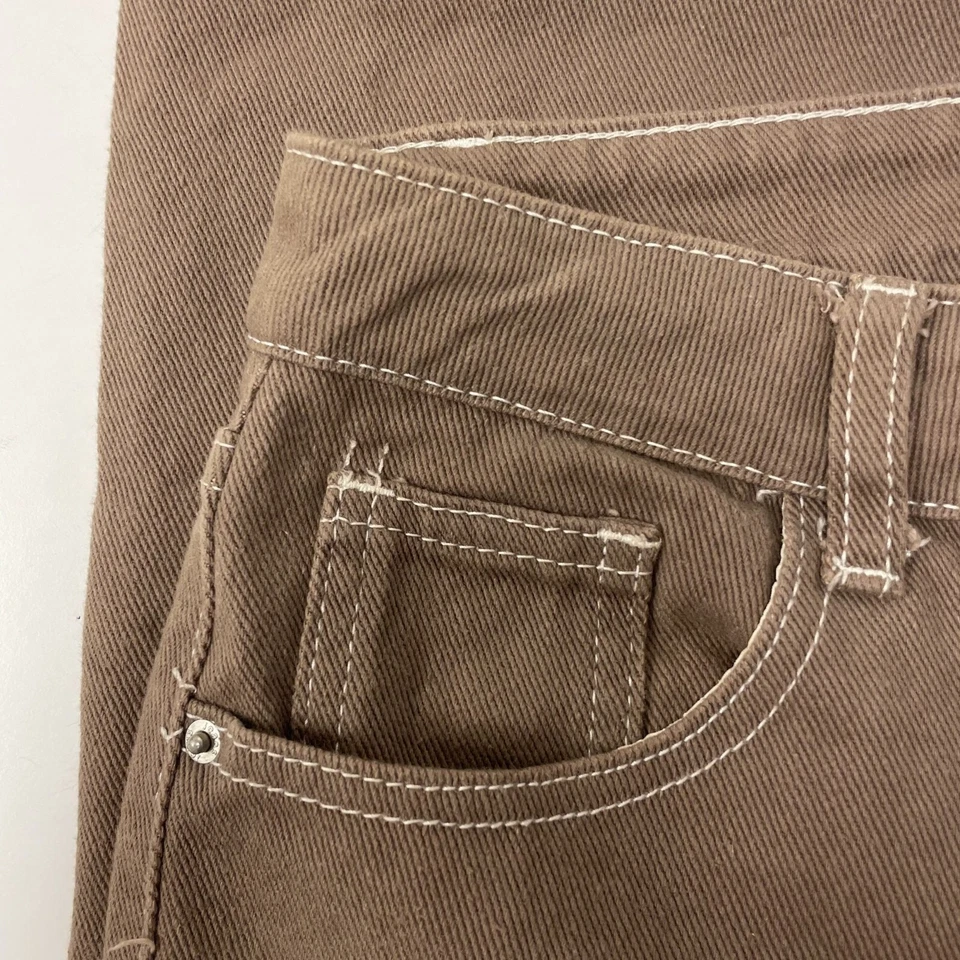 De Colección Años 70 Hombres MOCHA Marrón ULTRA SUAVE Jeans Denim Hippie Pantalones BELL BOTTOM Pantalón Foto 4 de 4