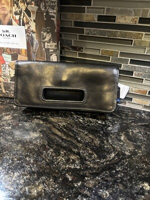 Coach Legacy Hamptons Foldover Flap Clutch Glovetanned Leather
