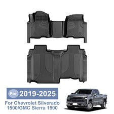3d Tpe Floor Mats Liners For 2019-2026 Chevrolet Silverado Gmc Sierra Crew Cab