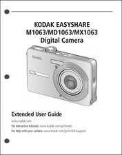 Kodak EasyShare M1063 MD1063 MX106 Digital Camera User Guide Instruction Manual