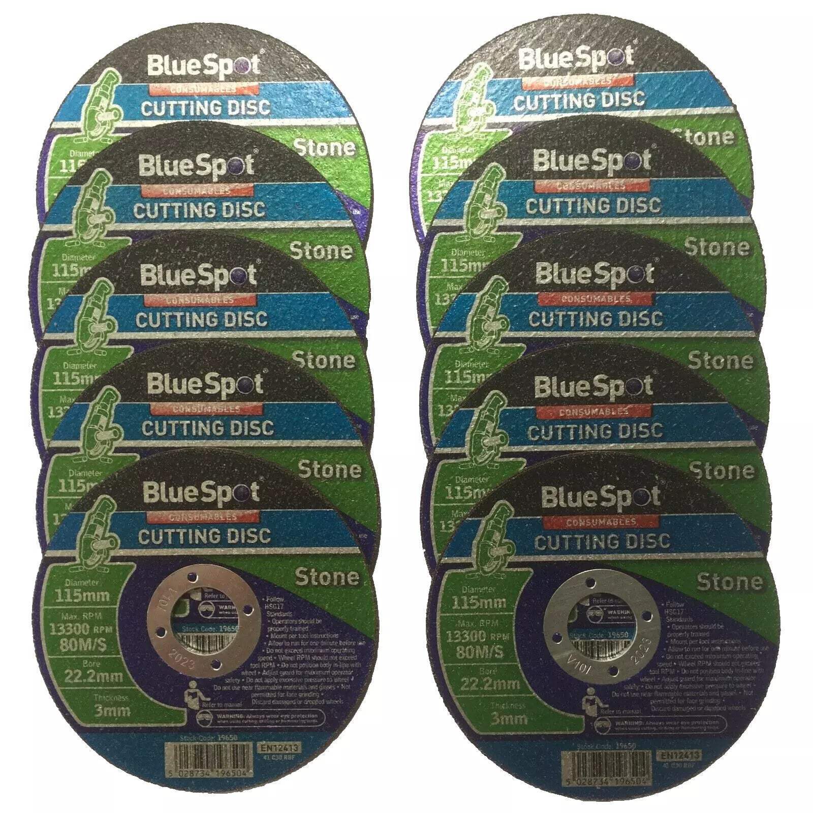 10 x Stone Cutting Discs 115mm / 4½" Angle Grinder Cutting Brick Stone Concrete