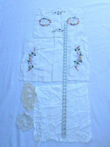 Lot 5 Vintage Doilies Doily Crochet Crocheted Cotton 31843 White Ivory Crochet - Picture 5 of 5