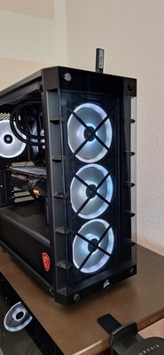 Corsair iCue 465X RGB schwarz, Midi Tower, tempered Glass
