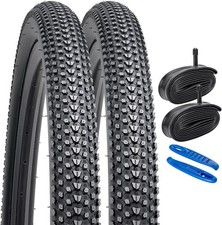 2-PCS 26" Mountain Bike Tires 26X1.95/50-559 and 26" Bike Tubes Schrader Valve C