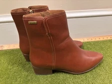 Rockport Leather Mid Boots COGNAC  Leather HYDROSHIELD, WATERPROOF 9.5 W