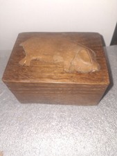 Yorkshire Critters adzed Oak Pig Box 5 X 3 3/4 2 3/4 Inch Xaa11
