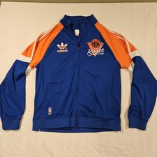 VTG NY New York Knicks Basketball Adidas Warm Up Track Jacket 2XL XXL NBA