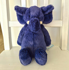 Jellycat Bashful Elephant medium Blue Plush Soft Toy With Tags BAS3EBN