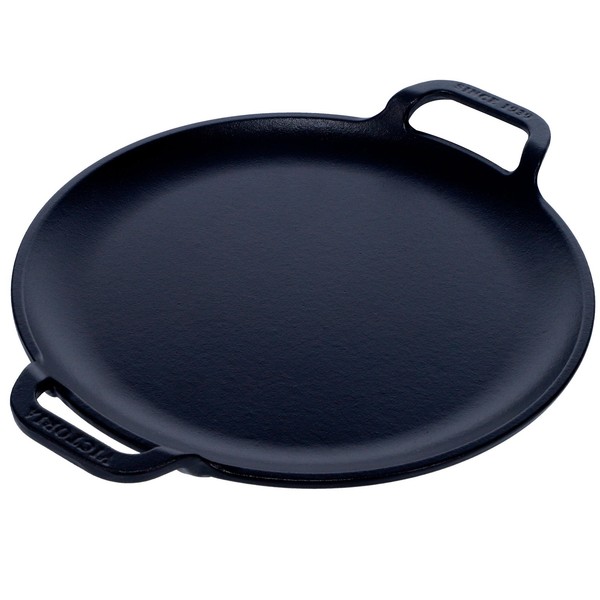 Grillplatte Gusseisen FüR Pizza, Pfanne 25Cm Mit Griffen, Induktion, Feuer, Ofen-image