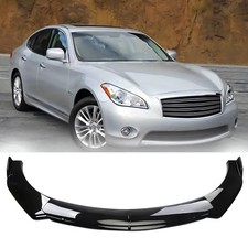 Front Bumper Chin Lip Splitter Spoiler Kit Gloss Black For Infiniti M35h M37 M45