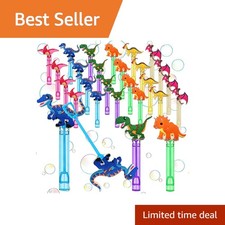 PPfvfqc 24 Pcs Dinosaur Bubble Wands Party Favors