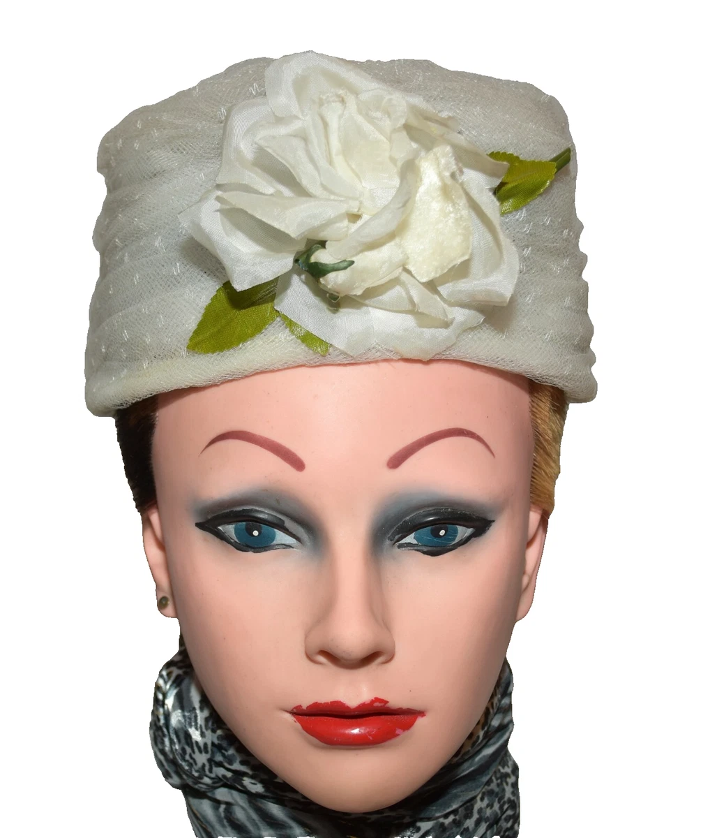 Pillbox White 1960s Vintage Hats for Women for sale | eBay display picture 1