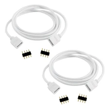 2Pcs 1M 3.3Ft RGB LED Strip Extension Cable 4 Pin LED Tape Extension Cord LED Ri