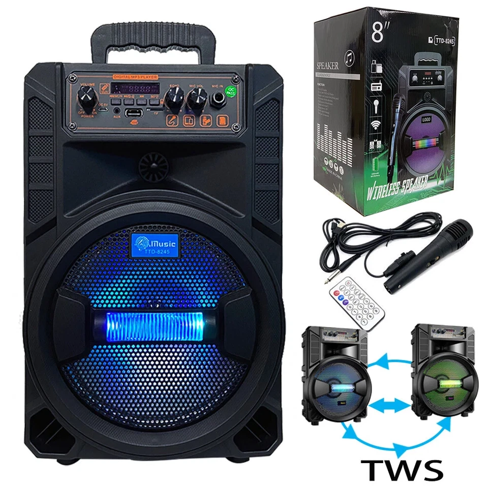Altavoz portátil Bluetooth 3000W subwoofer sistema de sonido graves pesados fiesta y micrófono Foto 2 de 4