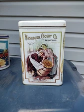 Vintage 1980s Washburn Crosby Company Gold Medal Flour Tin 9" x 6" x 5"   VD
