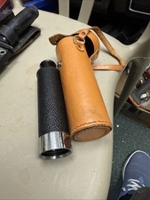 Vintage Tasco 25x30 mm Handheld Telescope Made Japan Brown Leather Case 1960 s