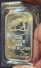 1 troy ounce .999 fine silver. SilverTowne prospector/donkey silver bar. Sealed.