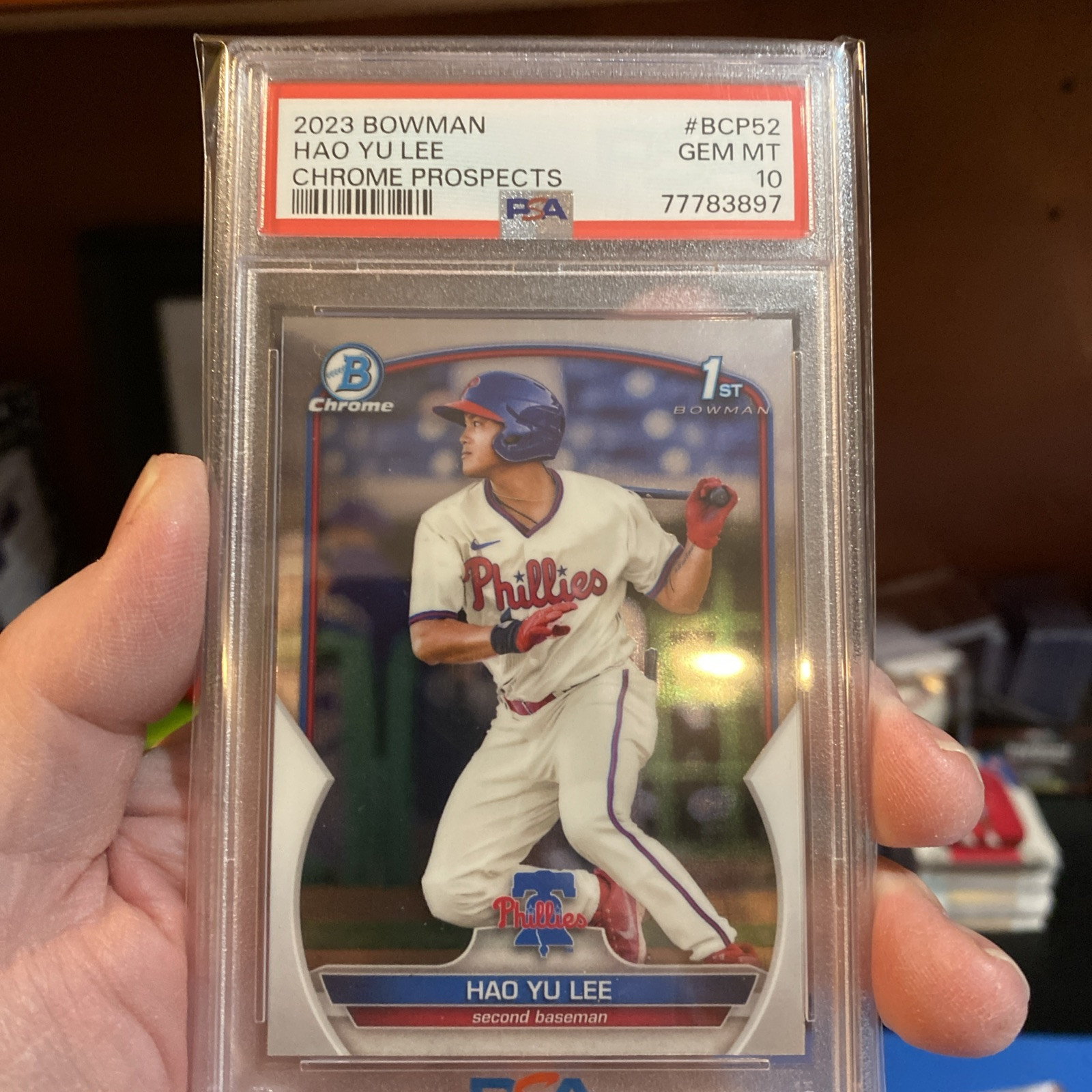 2023 Bowman Chrome Prospects Hao Yu Lee BCP-52 Rookie Card