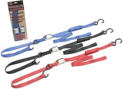 Ancra 1'' x 69'' Integra Black Tie Downs w/Soft Hooks 2pk Moto ATV UTV 49380-11