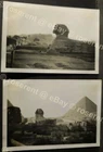WW2 Egypt - Cairo - two photos of the Sphinx - RAF C/pl's photos 9 by 6cm