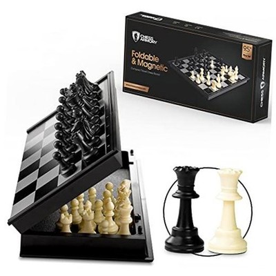 Magnetic 9.5 Inches Travel Chess Set - Folding Board 9.5 inches x 9.5 inches