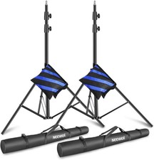 Light Stands 10 Feet/3 Meters Pro Heavy Duty Spring Cushioned All Metal Locking