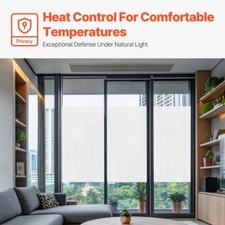 Window Privacy Film Frosted Glass Window Film Sun Blocking Heat Control