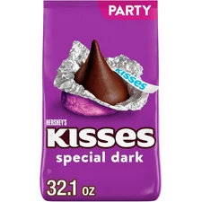 HERSHEY'S KISSES SPECIAL DARK Mildly Sweet Chocolate 2 Pound (Pack of 1) 
