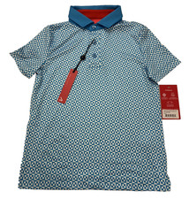 Redvanly Boys Blake Polo Color Malibu Blue Size Medium New With Tag